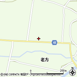 秋田県由利本荘市東由利老方老方55周辺の地図