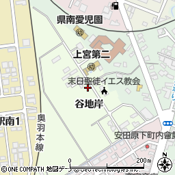 秋田県横手市安田谷地岸61周辺の地図