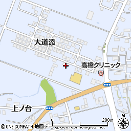秋田県横手市赤坂大道添周辺の地図