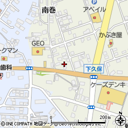 秋田県横手市婦気大堤下久保167周辺の地図