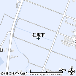 秋田県横手市赤坂（仁坂下）周辺の地図