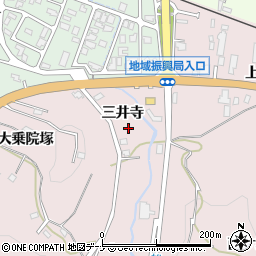 秋田県横手市前郷三井寺周辺の地図