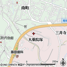 秋田県横手市前郷大乗院塚117周辺の地図