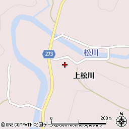 秋田県横手市山内大松川上松川周辺の地図