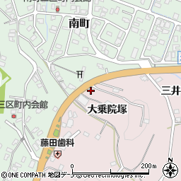 秋田県横手市前郷大乗院塚100周辺の地図
