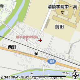 秋田県横手市大沢前田周辺の地図