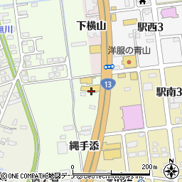 秋田県横手市安田越廻周辺の地図