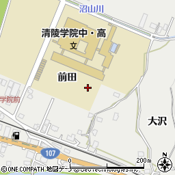 秋田県横手市大沢周辺の地図