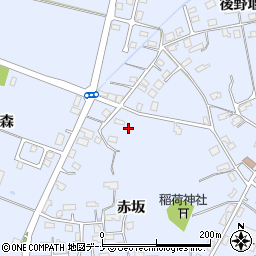 秋田県横手市赤坂赤坂周辺の地図