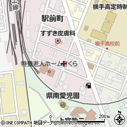 秋田県横手市駅前町周辺の地図