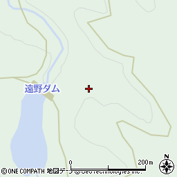 遠野ダム周辺の地図