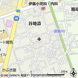 秋田県横手市婦気大堤（谷地添）周辺の地図