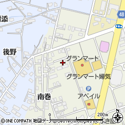 秋田県横手市婦気大堤下久保周辺の地図