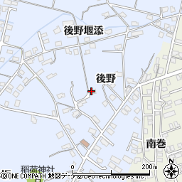 秋田県横手市赤坂後野周辺の地図