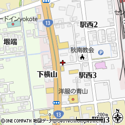 吉野家 １３号線横手店周辺の地図