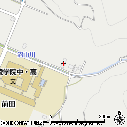 秋田県横手市大沢山下周辺の地図