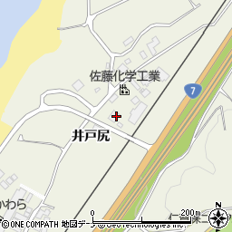秋田県にかほ市両前寺井戸尻周辺の地図
