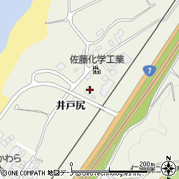 秋田県にかほ市両前寺（井戸尻）周辺の地図