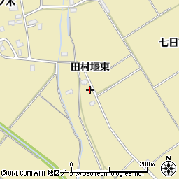 秋田県横手市平鹿町下吉田田村堰東61周辺の地図