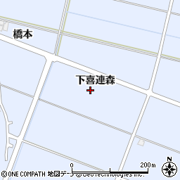 秋田県横手市赤坂（下喜連森）周辺の地図
