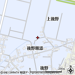 秋田県横手市赤坂上後野133周辺の地図