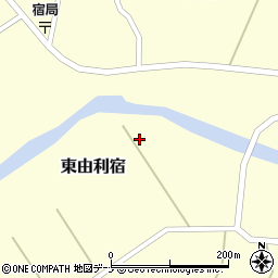 秋田県由利本荘市東由利宿周辺の地図