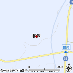 秋田県横手市雄物川町矢神狼沢周辺の地図