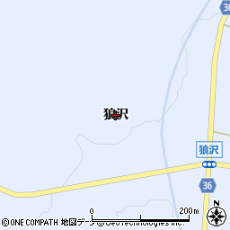 秋田県横手市雄物川町矢神（狼沢）周辺の地図