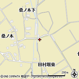 秋田県横手市平鹿町下吉田田村堰東5周辺の地図
