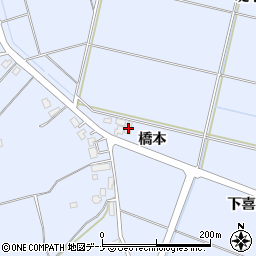 秋田県横手市赤坂橋本64-1周辺の地図