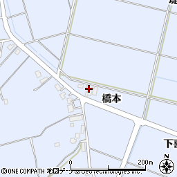 秋田県横手市赤坂橋本周辺の地図