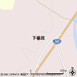 秋田県由利本荘市東由利蔵下横渡周辺の地図