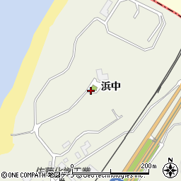 秋田県にかほ市両前寺（浜中）周辺の地図
