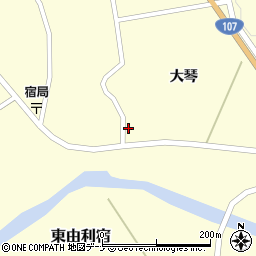 秋田県由利本荘市東由利宿（大琴）周辺の地図