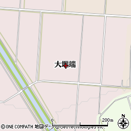 秋田県横手市清水町新田大堰端周辺の地図