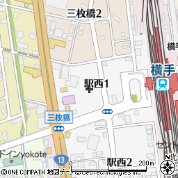 秋田県横手市前郷（下三枚橋）周辺の地図