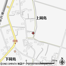 岩手県北上市二子町上岡島100-4周辺の地図