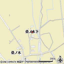 秋田県横手市平鹿町下吉田桑ノ木下周辺の地図
