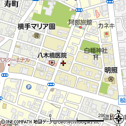 秋田県横手市前郷一番町周辺の地図