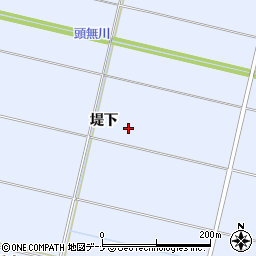 秋田県横手市赤坂（堤下）周辺の地図
