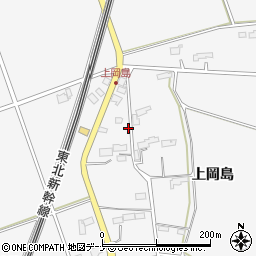 岩手県北上市二子町上岡島157-2周辺の地図