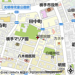 秋田県横手市田中町3-1周辺の地図