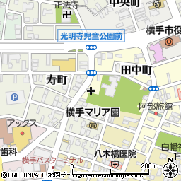 秋田県横手市田中町3-26周辺の地図