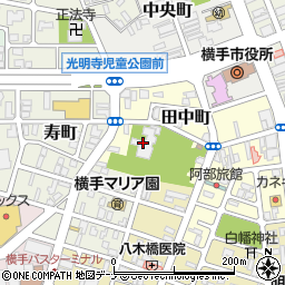 秋田県横手市田中町3-14周辺の地図
