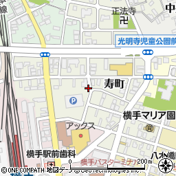 〒013-0025 秋田県横手市寿町の地図