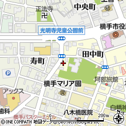 秋田県横手市田中町3-24周辺の地図