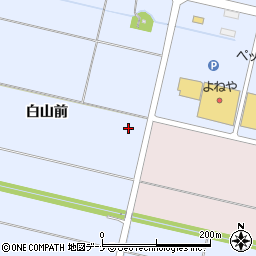 秋田県横手市赤坂（白山前）周辺の地図
