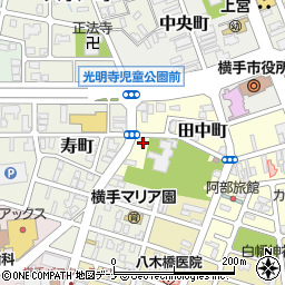 秋田県横手市田中町3-21周辺の地図