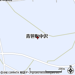 岩手県遠野市青笹町中沢周辺の地図