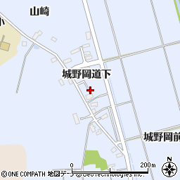 秋田県横手市赤坂城野岡道下周辺の地図
